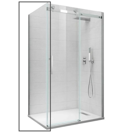 Бічна стінка для душу Koer SR SW01-90x200-TR-07, скло 8мм, графіт, Easy Clean (KR5382)