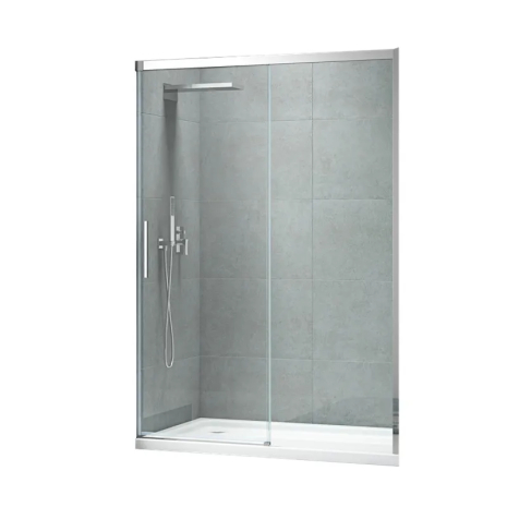 Двері в нішу Koer SR SD05, розсувні, скло 6мм, хром, 140x200 см, Easy Clean (KR5406)