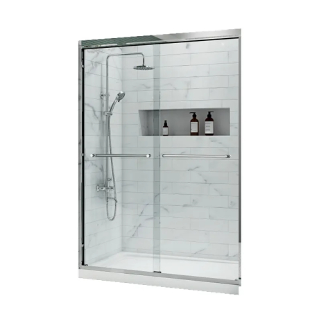 Двері в нішу Koer SR SD03-140x200-TR-01, прозоре скло 8мм, хром, Easy Clean (KR5385)