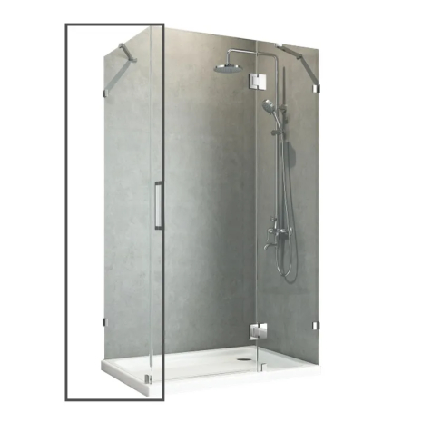 Бічна скляна стінка Koer SR SW04-90x200, прозора 10мм, графіт (KR5391)