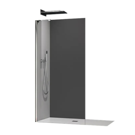 Душова перегородка Koer SR SP02 Walk-In 100x200 см зі скла 8мм, хром, Easy Clean (KR5395)