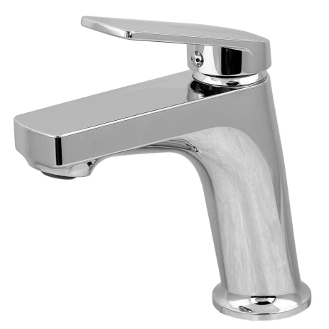 Змішувач для умивальника Plamix Lucas-001 SET Chrome з гнучким підводом і картриджем 35 мм (PM0707) Змішувач для умивальника Plamix Lucas-001 SET Chrome з гнучким підводом і картриджем 35 мм (PM0707)
