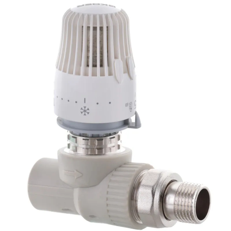 Термостатический кран с термоголовкой Koer K0155.PRO прямой PPR 20x1/2 (KP0198)