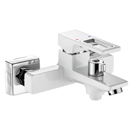 Смеситель для ванны Mixxus Premium DANTE 009 EURO White-Chrome, короткий излив, 35 мм (MI6795)