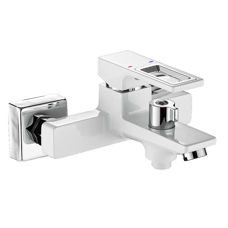Смеситель для ванны Mixxus Premium DANTE 009 EURO White-Chrome, короткий излив, 35 мм (MI6795) Смеситель для ванны Mixxus Premium DANTE 009 EURO White-Chrome, короткий излив, 35 мм (MI6795)
