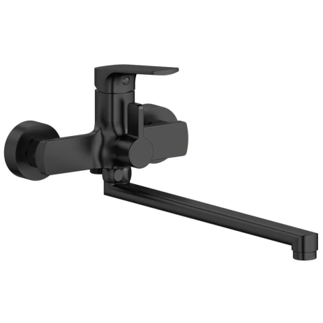 Смеситель для ванны MIXXUS PREMIUM MONE 006 EURO Black, однорычажный, длинный излив (MI6776) Смеситель для ванны MIXXUS PREMIUM MONE 006 EURO Black, однорычажный, длинный излив (MI6776)