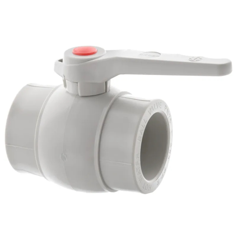 Кран шаровой PPR 63 Koer K0180.PRO для горячей воды с ручкой, серый (KP0232)