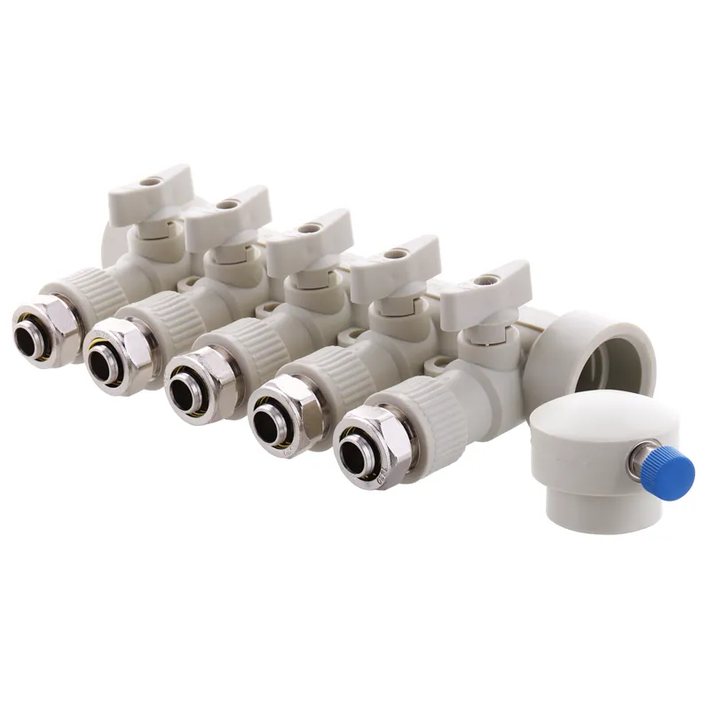 Распределительный коллектор 5-way PPR Koer K0193.PRO для водоснабжения и отопления (KP2558) Распределительный коллектор 5-way PPR Koer K0193.PRO для водоснабжения и отопления (KP2558)