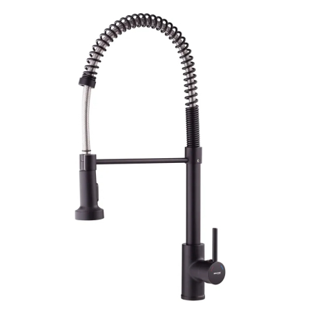Смеситель для кухни Mixxus Premium SPRING 017 BLACK с гибким изливом, современный дизайн (MI6951)