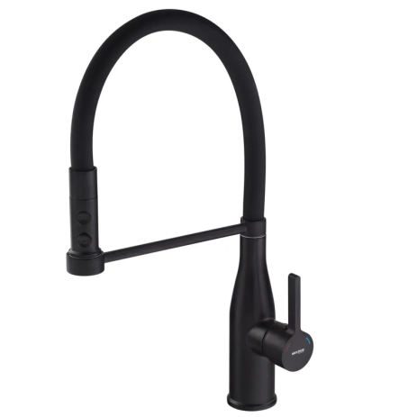 Змішувач для кухні MIXXUS PREMIUM Summer 017 BLACK, високий гусак, одноважільний (MI6961) Змішувач для кухні MIXXUS PREMIUM Summer 017 BLACK, високий гусак, одноважільний (MI6961)
