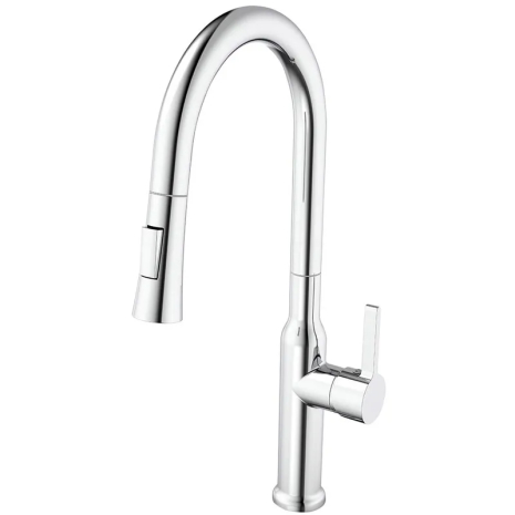 Змішувач для кухні MIXXUS PREMIUM PULL 014 з висувним виливом, хромований (MI6958)