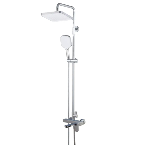 Душевая колонна со смесителем Koer KB-56030-01, 3 функции, хромированный, 150 см шланг (KR5427)
