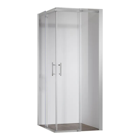 Душова кабіна без піддона Koer SR SC03, 100x100 см, прозоре скло, 6мм, хром, Easy Clean (KR5357)