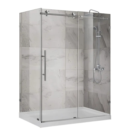 Душова кабіна без піддону Koer SR SC07 120x90 см прозоре скло 8 мм, хром (KR5370)