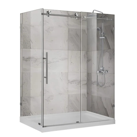 Душова кабіна без піддону Koer SR SC07 120x90 см прозоре скло 8 мм, хром (KR5370)