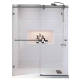 Двері в нішу Koer SR SD06 140x220 см з прозорим склом Easy Clean 8мм, графіт (KR5369)