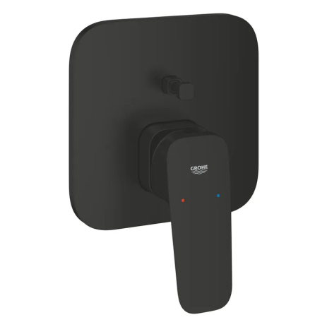 Смеситель однорычажный скрытого монтажа Grohe Cubeo черный матовый для ванной (1017782430)