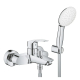 Смеситель однорычажный для ванны Grohe Eurosmart, хром, 188 мм, настенный (25276003) Смеситель однорычажный для ванны Grohe Eurosmart, хром, 188 мм, настенный (25276003)