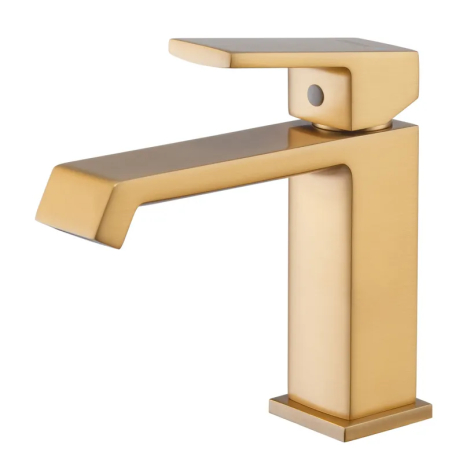 Змішувач для умивальника HAIBA GAUDI 001 BRUSHED GOLD, одноважільний, латунь (HB9583) Змішувач для умивальника HAIBA GAUDI 001 BRUSHED GOLD, одноважільний, латунь (HB9583)