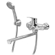 Смеситель для ванны Plamix Lucas-006 EURO SET Chrome (со шлангом, лейкой и кронштейном) (PM0710) Смеситель для ванны Plamix Lucas-006 EURO SET Chrome (со шлангом, лейкой и кронштейном) (PM0710)