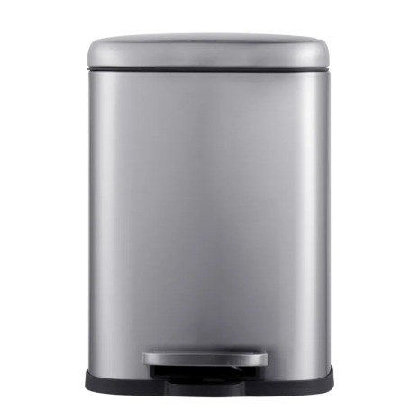 Відро для сміття з плавним закриттям прямокутне Mixxus Premium Style-TC0305 SS Color 5л колір нержа