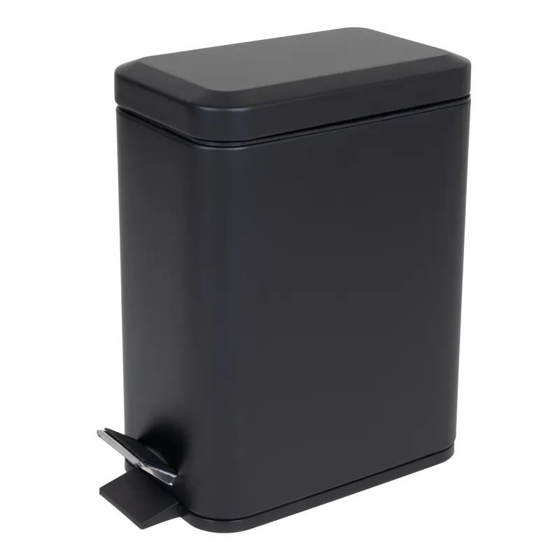 Відро для сміття з плавним закриттям прямокутне Zerix Sansa-TC0105 Black 5 л колір чорний (ZX5894) Відро для сміття з плавним закриттям прямокутне Zerix Sansa-TC0105 Black 5 л колір чорний (ZX5894)