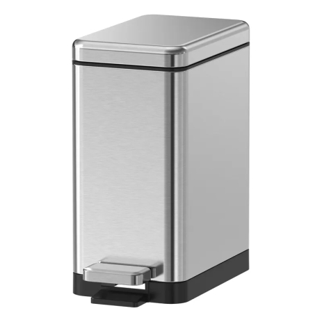 Мусорное ведро с плавным закрытием прямоугольное Koer TC-010206-02 6 л цвет нержавейка (KR5594) Мусорное ведро с плавным закрытием прямоугольное Koer TC-010206-02 6 л цвет нержавейка (KR5594)