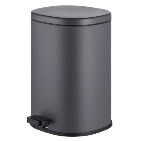 Відро для сміття з плавним закриттям овальне Mixxus Premium Olivary-TC0105 Graphite 5 л колір графіт