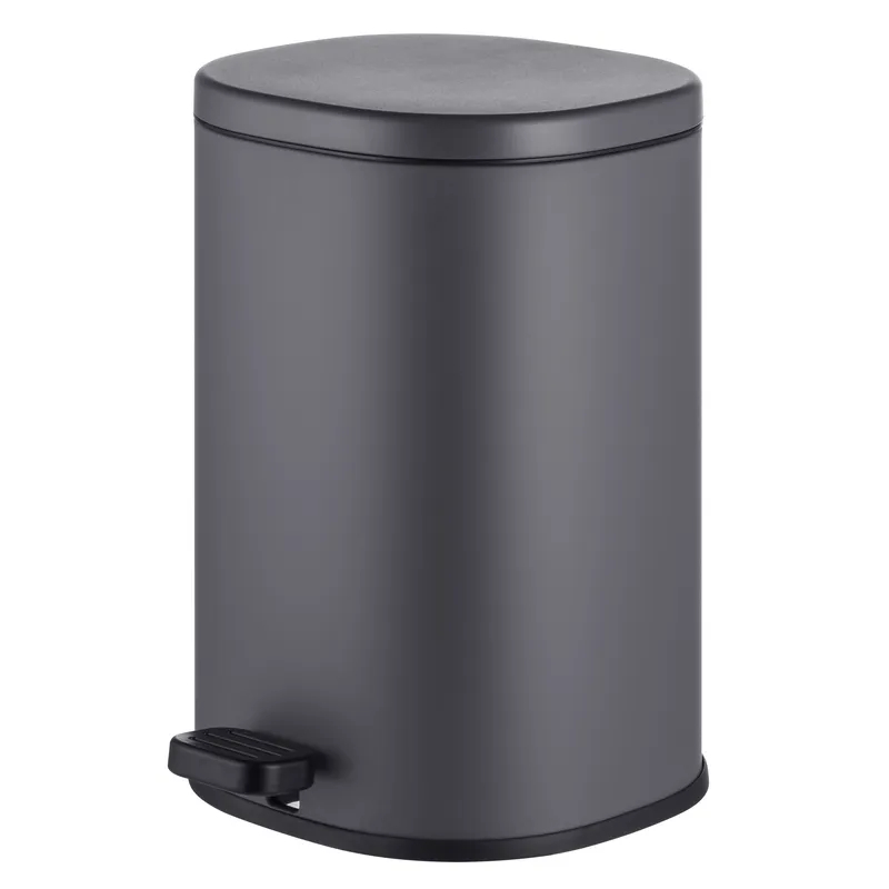 Відро для сміття з плавним закриттям овальне Mixxus Premium Olivary-TC0105 Graphite 5 л колір графіт Відро для сміття з плавним закриттям овальне Mixxus Premium Olivary-TC0105 Graphite 5 л колір графіт