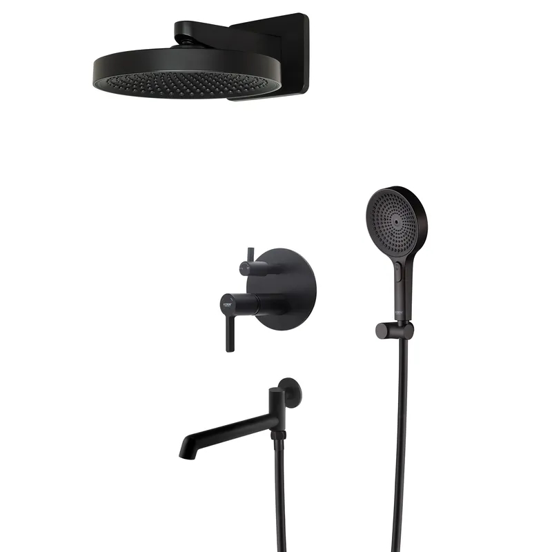 Вбудована душова система Koer KB-66029-05 3 функції Колір чорний (KR5492) Вбудована душова система Koer KB-66029-05 3 функції Колір чорний (KR5492)