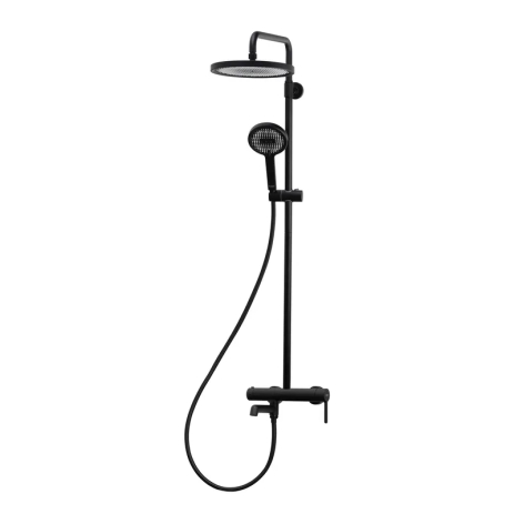 Душевая колонна со смесителем Koer KB-56029-05, три функции, цвет черный (KR5490)