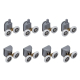 Комплект роликів для кабіни Mixxus Rollers SCP03-4x4 Graphite подвійний 4 вер.+4 ніж.(сірий) (MI8163)