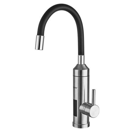 Проточный водонагреватель Zerix ELW35-EF-BLACK 3,3 кВт с индикатором температуры и черным силиконовым изливом ZX5970