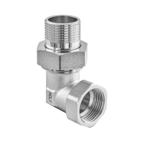 Сгон американка Nolf NFC.521-10 - 1" угловой никелированный (NF3238) Сгон американка Nolf NFC.521-10 - 1" угловой никелированный (NF3238)