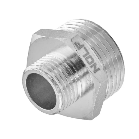 Ниппель редукционный Nolf NFC.N0608-N-3/4"x1/2" никелированный (NF3083) Ниппель редукционный Nolf NFC.N0608-N-3/4"x1/2" никелированный (NF3083)