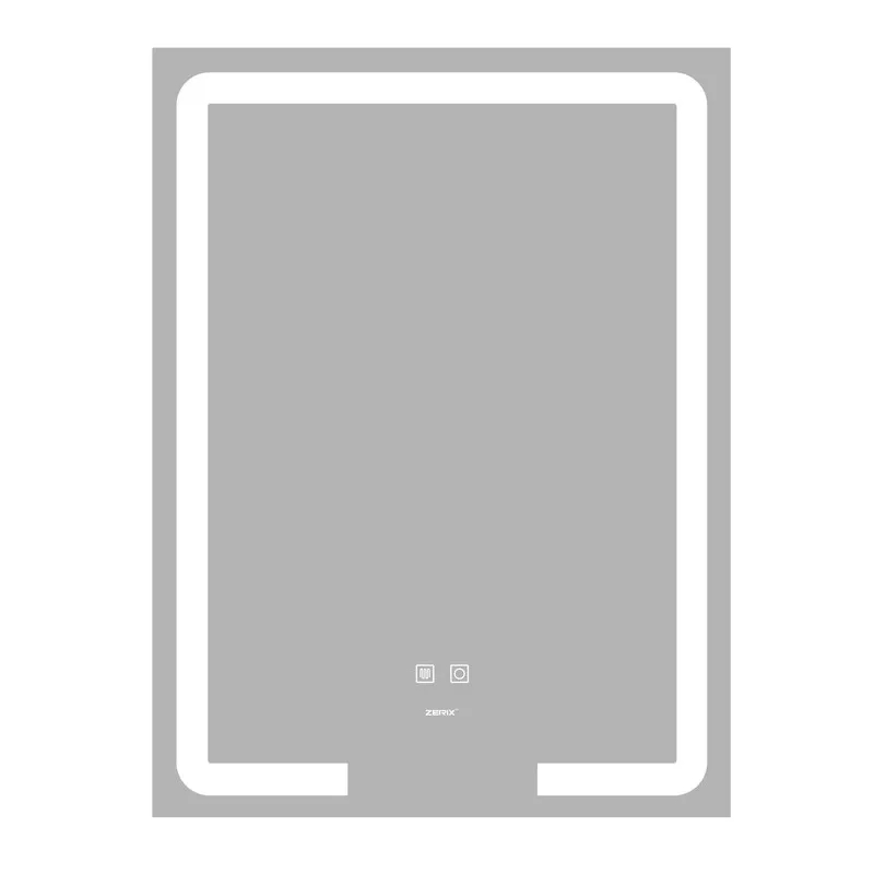 Дзеркало Zerix Prime MR02-50x80 з LED Touch, Anti-fog, димером, регулятором яскравості (ZX6052) Дзеркало Zerix Prime MR02-50x80 з LED Touch, Anti-fog, димером, регулятором яскравості (ZX6052)