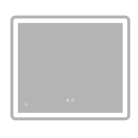 Дзеркало Zerix Mirra MR05-80x70-REVERSE з LED Touch, Anti-fog, димером, регулятором яскравості (ZX6057)