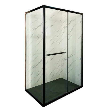 Душова кабіна без піддона Mixxus Premium Quadro SC01-120x80x195-TR Black прозоре скло 6 мм (MI8293)