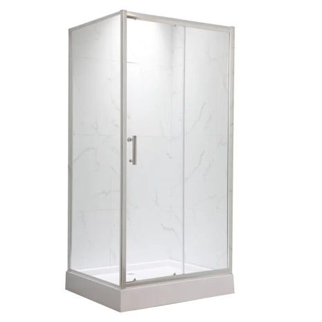 Душова кабіна без піддона MIXXUS HARD SC01-120x80x185-TR CHROME прозоре скло 5 мм NEW (MI8369)