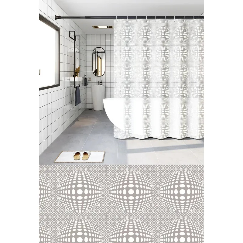 Шторка для ванной Zerix SCP-021-180x180 из PEVA (полиэтиленвинилацетата) (Цвет белый 3-Д) (ZX6094) Шторка для ванной Zerix SCP-021-180x180 из PEVA (полиэтиленвинилацетата) (Цвет белый 3-Д) (ZX6094)