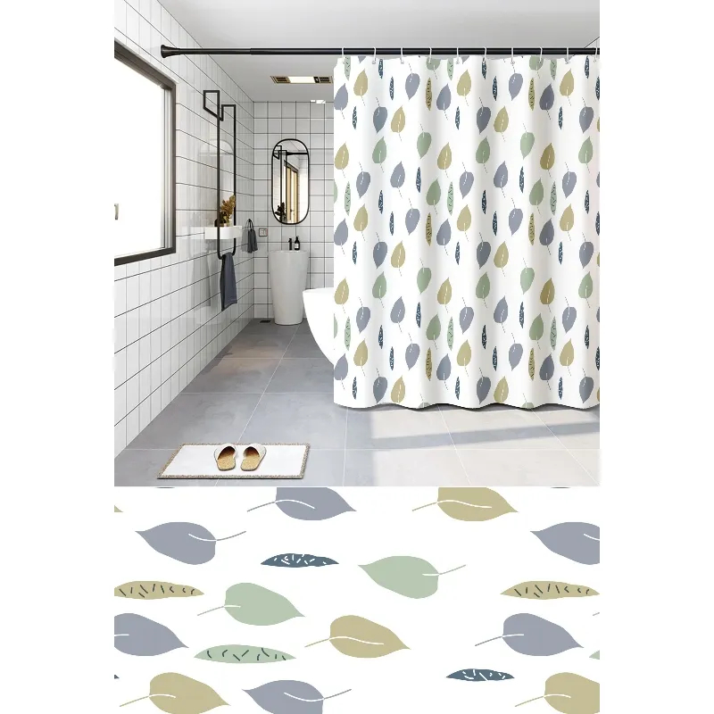 Шторка для ванной Zerix SCP-008-180x200 из PEVA (полиэтиленвинилацетата) (Узор "Листья") (ZX6081) Шторка для ванной Zerix SCP-008-180x200 из PEVA (полиэтиленвинилацетата) (Узор "Листья") (ZX6081)