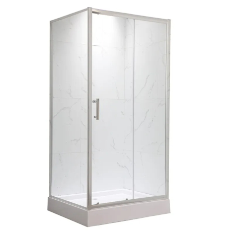 Душова кабіна з низьким піддоном Mixxus HARD SCT01-120x80x198-TR Chrome NEW прозоре скло 5 мм (MI8428)