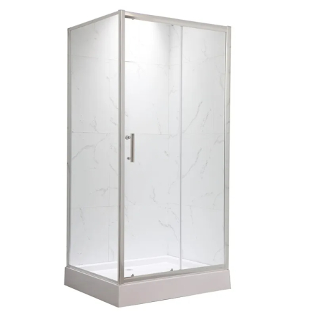 Душова кабіна з низьким піддоном Mixxus HARD SCT01-120x80x198-TR Chrome NEW прозоре скло 5 мм (MI8428)