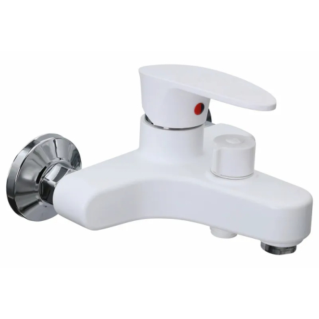 Змішувач для ванни Plamix Cezar-009 EURO White (без шланга, лійки та кронштейна) (PM0736) Змішувач для ванни Plamix Cezar-009 EURO White (без шланга, лійки та кронштейна) (PM0736)