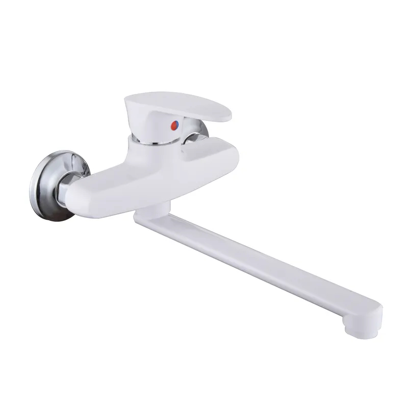 Смеситель для кухни настенный Plamix Cezar-005 White (PM0734) Смеситель для кухни настенный Plamix Cezar-005 White (PM0734)