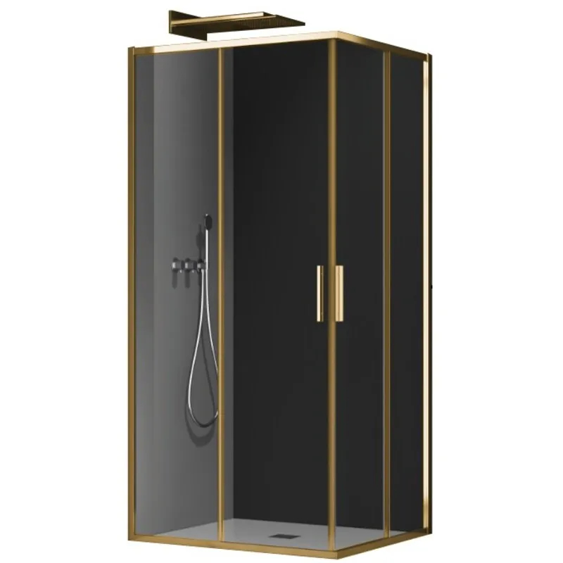 Душова кабіна без піддона Koer SR SC10-90x90x195-TR-12 прозоре скло Easy Clean 6 мм, матове золото (KR5943) Душова кабіна без піддона Koer SR SC10-90x90x195-TR-12 прозоре скло Easy Clean 6 мм, матове золото (KR5943)