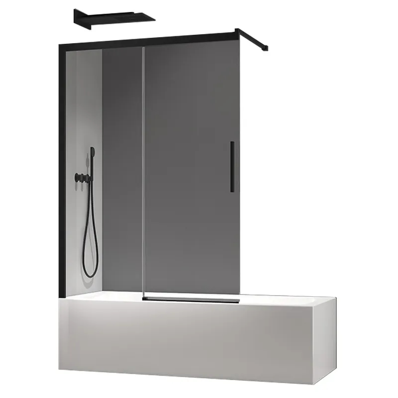 Шторки скляні на ванну розсувні Koer SR BS06-120x150-TR-07 прозоре скло Easy Clean 6 мм, графіт (KR5947) Шторки скляні на ванну розсувні Koer SR BS06-120x150-TR-07 прозоре скло Easy Clean 6 мм, графіт (KR5947)