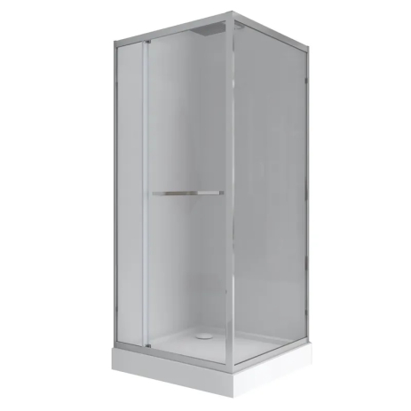 Душова кабіна з низьким піддоном Mixxus Style SCT01-90x90x200-TR Chrome прозоре скло 6 мм (MI8433)