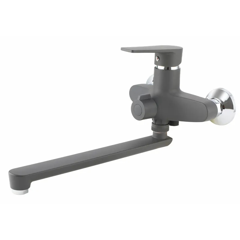 Змішувач для ванни Plamix Oscar-006 Euro SET Graphite (зі шлангом, лійкою та кронш.) (Кольор графіт) (PM6098) Змішувач для ванни Plamix Oscar-006 Euro SET Graphite (зі шлангом, лійкою та кронш.) (Кольор графіт) (PM6098)