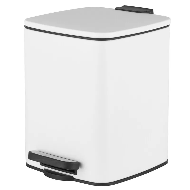 Відро для сміття з плавним закриванням квадратне Zerix Kubix-TC0106 White 6 л (колір білий) (ZX6109) Відро для сміття з плавним закриванням квадратне Zerix Kubix-TC0106 White 6 л (колір білий) (ZX6109)